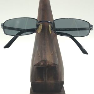 BURBERRY BY SAFILO TITANIUM RECTANGULAR SUNGLASSES